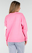 Roze Trui met Witte Hartprint en Franjes