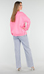 Roze Trui met Witte Hartprint en Franjes