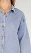 Denim Blouse met Lange Mouwen en Knopen