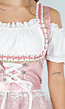 Traditionele Dirndl in Roze met Borduursel