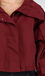 Cropped Lightweight Jas in Bordeauxrood met Brede Kraag