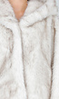 Beige Faux Fur Jas met Capuchon