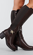Donkerbruine Hoge Boots met Gesp
