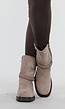 Enkellaarzen in Taupe Suède met Gevlochten Band
