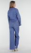 Blauwe High Waist Wide Leg Jeans Stretch