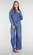 Blauwe High Waist Wide Leg Jeans Stretch