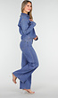 Blauwe High Waist Wide Leg Jeans Stretch