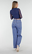 Blauwe Jeans met Stretch en Strassdetails