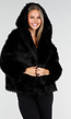 Zwarte Faux Fur Jas met Capuchon