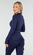 Navy 2-Piece met Cargolegging en Getailleerde Rits-Top