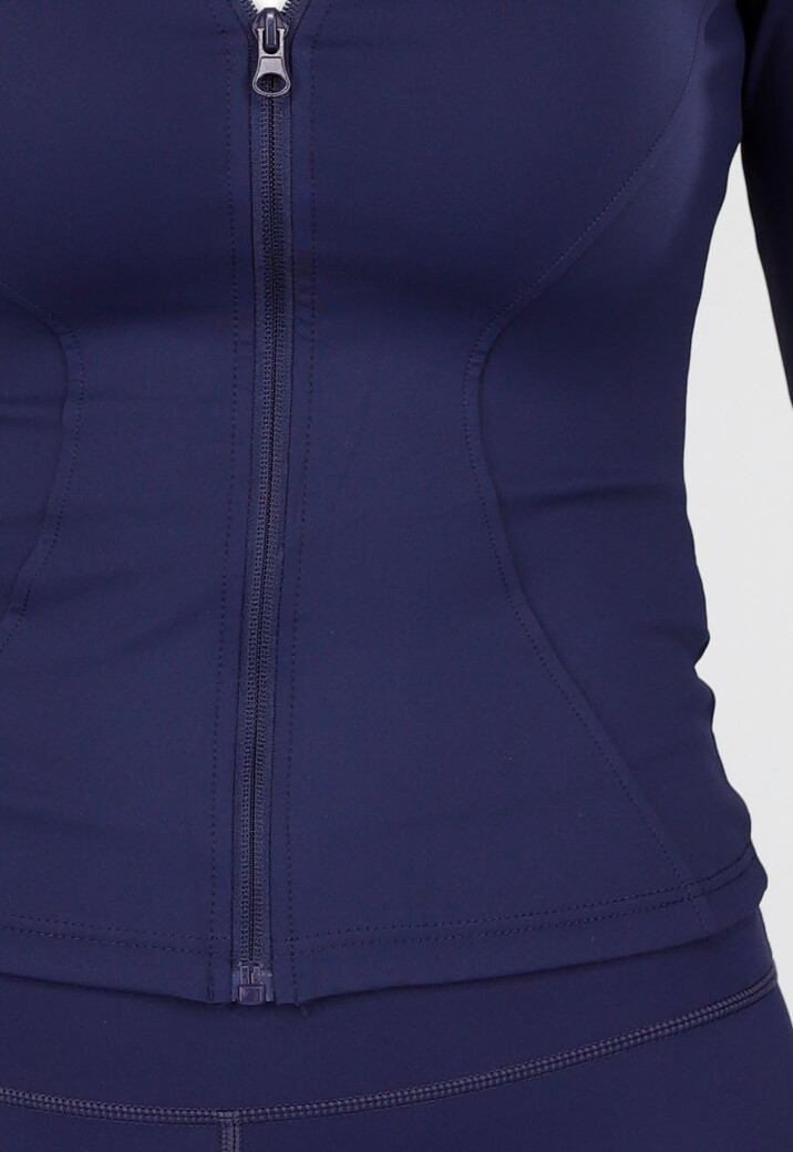 Navy 2-Piece met Cargolegging en Getailleerde Rits-Top