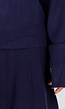 Donkerblauwe Gebreide 2-Piece Set met Trui en Rok