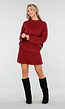Bordeauxrode Gebreide 2-Piece Set met Trui en Rok