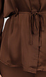 Bruine Satijnlook Set met Blouse en Wide Leg Broek