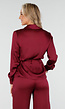 Bordeauxrode Satijnlook Set Met Blouse en Wide Leg Broek