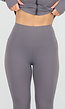 Grijze Stretch Sportset met Strakke Legging en Vestje