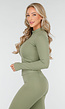 Groene Sportset met Strakke Legging en Sportjack