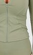 Groene Sportset met Strakke Legging en Sportjack