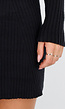 Zwarte Gebreide Jurk met Lange Mouwen