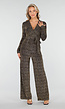 Gouden Jumpsuit met Glitterprint