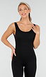 Zwarte Pilates Jumpsuit Met Flared Pijpen en Open Rug