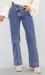 Denim Stretch Jeans met Kruislings Sluitdetail