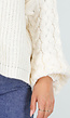 Crèmekleurige Gebreide Coltrui met Kabelmouwen