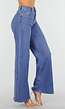 Blauwe High Waist Wide Leg Jeans Stretch