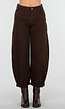 Bruine Balloon Jeans met Hoge Taille