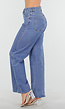 Blauwe Jeans met Stretch en Strassdetails