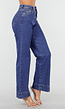 Blauwe Jeans met Stretch en Rechte Pijpen