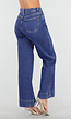 Blauwe Jeans met Stretch en Rechte Pijpen