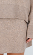 Beige Gebreide Co-ord Set met Trui en Rokje