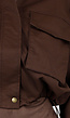 Cropped Bruine Jas met Rits en Grote Zakken
