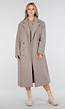 Beige Trenchcoat met Rechte Pasvorm