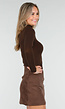 Bruine Coltrui Top met Lange Mouwen