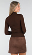 Bruine Coltrui Top met Lange Mouwen