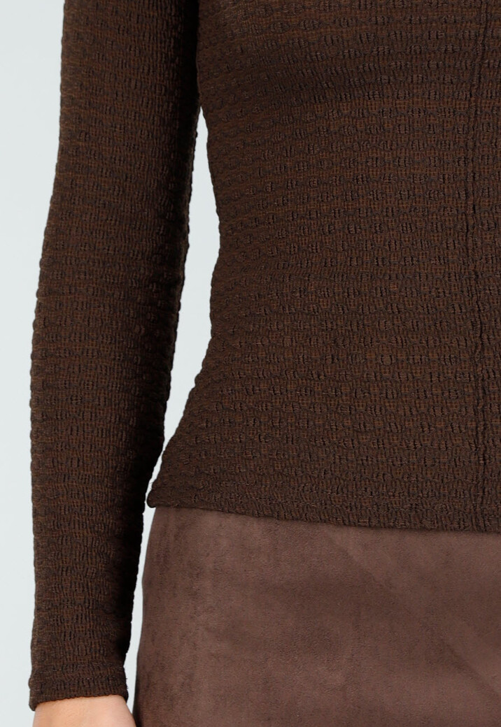 Bruine Coltrui Top met Lange Mouwen