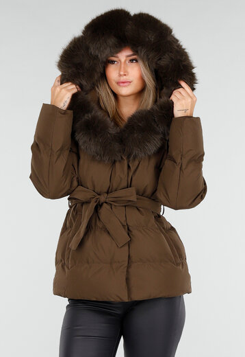 Bruine Pufferjas met Ceintuur