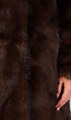 Bruine Faux Fur Jas met Brede Reverskraag