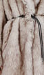 Beige Imitatiebont Jas met Ceintuur