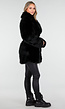 Zwarte Faux Fur Jas met Ceintuur
