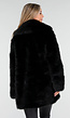 Zwarte Faux Fur Jas met Ceintuur