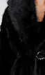 Zwarte Faux Fur Jas met Ceintuur