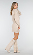Beige Twee-Delige Set met Gebreid Vest en Rok