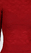Rode Kant Stretch Top met Lange Mouwen en Hoge Hals
