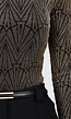 Gouden Body met Print en Lange Mouwen