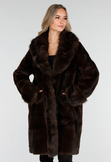 Bruine Faux Fur Jas
