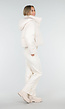 Witte Teddy Pufferjas met Capuchon en Hoge Kraag