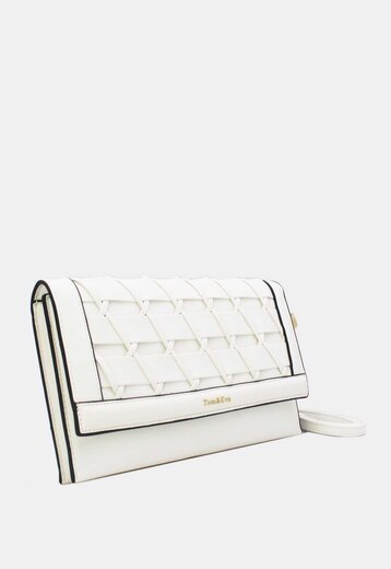 Witte Clutch met Schouderband